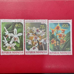 Prangko Indonesia klasik Koleksi Kuno 3 Pcs Seri ANGGREK78 Tahun 1978 UN USED