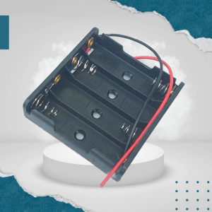 Tempat Baterai AA 4 Slot Seri - Holder Baterai 4x AA Tersusun Seri untuk DIY dan Alat Elektronik