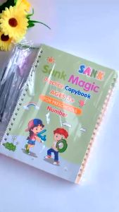 Masterbag - Sank Magic Book Buku Ajaib Belajar Menulis Anak / Latihan Menghitung Menggambar Tulis Huruf Dan Angka / Sank Magic Practice Writing Book 1 Set isi 4 Buku + Pulpen