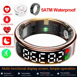 2025 Smart Ring with Display Screen and Touch Wireless Charging CaseHealth Manager 5ATM Waterproof For Men Women R12 R13 Ring