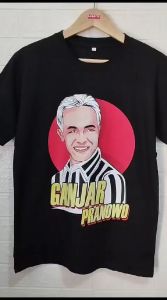 Kaos ganjar pria wanita premium katun 24s