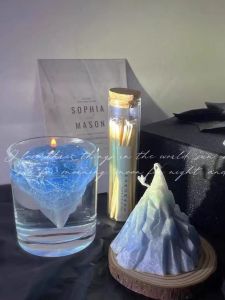 Iceberg Candle Western Restaurant Candlelight Dinner Table Romantic Atmosphere Decorations Glacier Cup Candlestick Ornaments