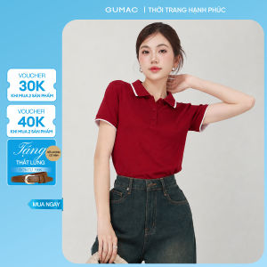 [VOUCHER 35K khi mua 2] (Size S - 3XL) Áo Polo Nữ GUMAC Cotton TICI Cao Cấp - Áo Thun Có Cổ Tay Ngắn Thanh Lịch Công Sở Thể Thao PLE03028