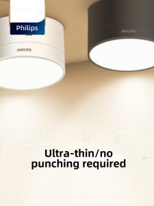 Philips Ultra-Thin LED Recessed Lighting 5W 9W Bright Installation Kitchen Bathroom Living Room No Main Light No Punching Required