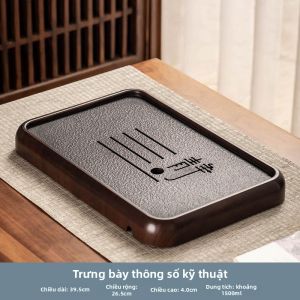 JIANGXU | Khay Trà Trung Quốc Hiện Đại Có Thể Thoát Nước và Lưu Trữ Nước