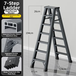 New Heavy-duty Adjustable Ladder Home Use