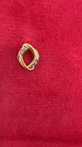 Poh Heng Jewellery 22K Rhombus Earrings in Yellow White Gold[Price By Weight]