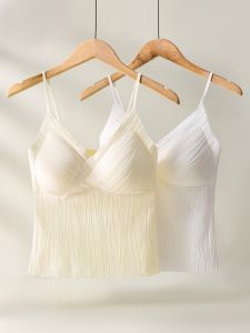 Miiow | French Strap Vest Womens Underwear 2024 New Style With Chest Pad One-Piece Beautiful Back Bra Base Layer Outdoor Wear