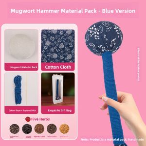 Handmade DIY Moxibustion Massage Hammer Kit Herbal Medicine Gift for Corporate Team Building Activities Health Preservation