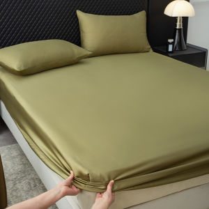 3PCS Fitted Sheet Set Eucalyptus Lyocell Fiber Mattress Cover With Deep Pocket Silky Summer Cool Bed Linens US Full Queen King