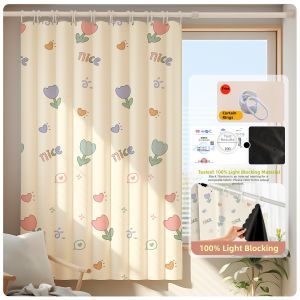 YASHU | Full Blackout No-drill Curtain Kit