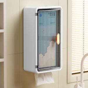 Bathroom Wall Cabinet No Drilling Toilet Top Storage Shelf Organizer for Period Products Plastic Wall Mounted Storage Box