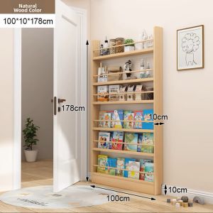 TONGGUMO | Ultra-Thin Wall-Mounted Multi-Layer Narrow Shelf Bookshelf for Kids