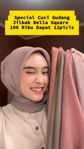 HIJAB SEGI EMPAT BELLA SQUARE / PAKET HEMAT BELLA SQUARE BISA COD