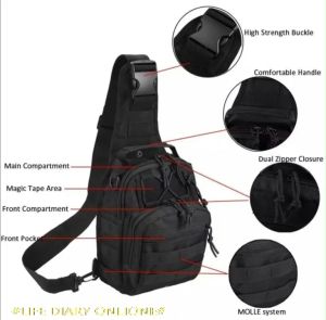 Multifunctional Sport Chest Bag Crossbody Bag Shoulder Bags Oxford Waterproof Mens Bags Portable Travel Cellphone Bag Outdoor Tactical Package Sling Bags