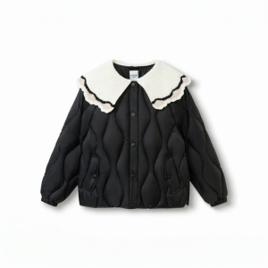 Balabala | Barbarbar Girls down Jacket Warm Outerwear Winter Clothes for Children 2025 New Style Nylon Fabric Casual Style Single Button