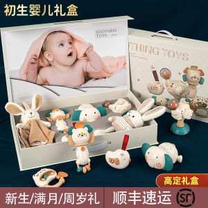 Newborn Gift Box Newborn Baby First Month Old 100 Days Old Meeting Gift Baby Placate Doll Toy Gift Kits