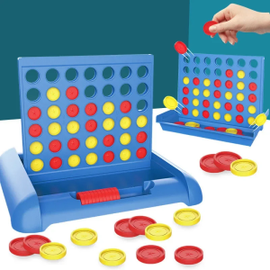 3D four-in-a-row early education intelligence parent-child interactive four-piece chess desktop game chess toy