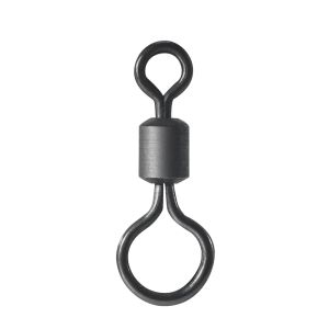 100pcs Carp Fishing Swivel Big Eye Rolling Swivels Matt Black Carp Quick Change Connector Fishing Hooks Lure Accessories