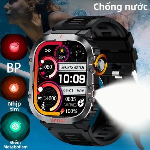Đồng Hồ Thông Minh GPS Màn Hình AMOLED Thể Thao Ngoài Trời Chống Nước Cuộc Gọi Bluetooth Đồng Hồ Thông Minh Quân Sự Dành Cho Nam Giới Phụ Nữ Có Thiết Bị Theo Dõi Sức Khỏe Máy Đo Nhịp Tim