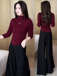 สลิมฟิต ผู้หญิง เสื้อยืดกึ่งสูง ปกเสื้อ ครึ่งแขน ทันสมัย Early ฤดูใบไม้ร่วง เสื้อชั้นฐาน ไซส์เล็ก พรางหุ่น Effect