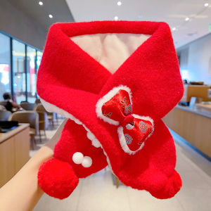 Khăn Choàng Cổ Lông Cừu Dày Cho Bé Gái Mùa Đông Khăn Choàng Cổ Trẻ Em Giữ Ấm Cổ Bằng Vải Nỉ Phong Cách Hàn Quốc Dành Cho Bé Gái