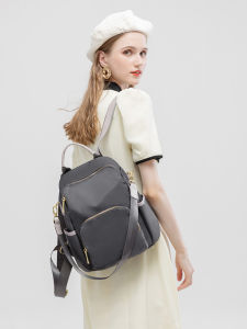 Fashion Backpacks Women Casual Back Pack Solid Color Leightweight Oxford Cloth Ladies Travel Bags Adjustable Two Shoulders Bags