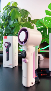 6000mah High Speed Handheld Fan Ice Cooling Fan Turbo Portable Fan 100 Gear Adjustable USB Rechargeable Stepless Silent Variable Speed Mini Fan
