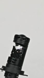 NLpearl 1pcs H4 LED Projector Mini Lens Auto H4 LED Headlight High Low Beam Projector Len Wireless Plug&Play Motorcycle Lamp 12V