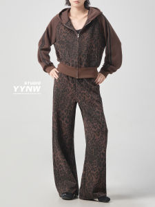 YYNW | Bộ Đồ Hoodie Phong Cách Mỹ In Báo Đốm Dễ Thương