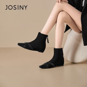Josiny | Slender Cross Strap Fashion Boots