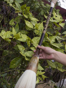 Large Size Bull Horn Sandalwood Brush Calligraphy Brush for Office And Study Decorative Dance Stage Film Prop Professional Use