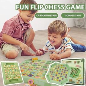 Flipping Board Games Set Kids Memory Chess Training Double Player Battle Flip Puzzle Toy Kid Gift