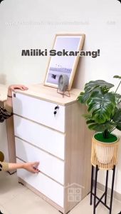 Olympic Lemari Laci 4 Susun / Rak Penyimpanan Serbaguna / DR4 KANTO ( DR.4