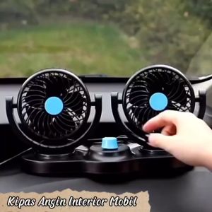 FAUS Kipas Angin Mobil V-303 / V-304 Car Cooling Double Headed Fan 360 Degree Rotatable / Kipas Pendingin Udara Mobil Aksesoris Interior Air Conditioner AC Mini Tempel Dashboard