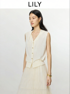 Lily | Đồ Knitwear Thun Dạng Tank Đơn Sắc Cổ V Phối Lyocell Kiểu Dáng Rộng Rãi