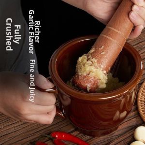 Jiaxun | Multifunction Traditional Stone Mortar for Garlic Paste Chilies Eggplants  and Preserved Eggs