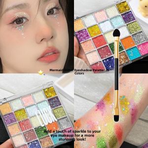 Leixina Childrens Day Cosmetic Palettes Waterproof Sweatproof Long-lasting Eye Shadow Palette Sparkling Shimmer Pigments
