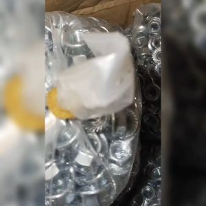 PER10BIJI MUR PUTIH TOPI M8 HEX FLANGE NUT PITCH 1.25 KUNCI 12 ADA RING garisnya garis garis mur tanpa baut