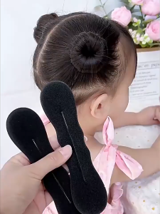 JURHOMIE 2 PCS Sponge Plastic Loop Curly Hair Maker Multifunctional Simple and Quick Hair Bun Maker Twist Hair Bun Maker Thickened Donut Bun Curler Women Girl