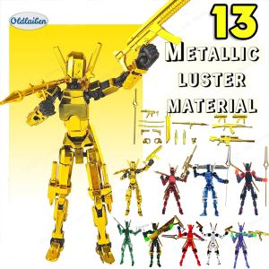 Oldlaiben 5th Generation Lucky 13 Action Figure 3d Printed Mobile Doll Set Titan Robot Kid Educational Toy