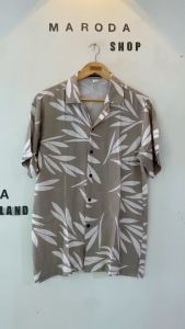 เสื้อฮาวายแขนสั้น(ผ้าคอนตอนลินิน)