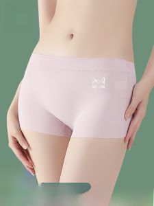 MiiOW | Quần an toàn Ice Silk cho nữ cạp vừa quần đùi ngắn mùa hè mỏng nâng hông chống trượt không đường may