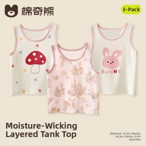 MIANQIXIONG | Versatile Sleeveless Base Layer Cartoon Tummy Protecting Tank Top for Kids