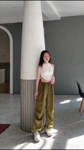 Lotus Clothing Niki Pants Celana Panjang  Serut Kasual Wanita Streetwear Y2K Highwaist Baggy Pants