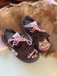 Womens Casual Dequan Shoes 2025 Spring New Style Sporty Retro Soft Bottom Versatile Malcolm X Fashionable Low Top Sneakers