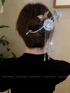 กิ๊บติดผมรูปผีเสื้อแบบหางจิ้งจอกสไตล์ย้อนยุคสำหรับผู้หญิง กิ๊บติดผมแบบหน้าม้า 2025 ใหม่ แฟชั่นสไตล์ชาติพันธุ์ หมวกตกแต่งผม