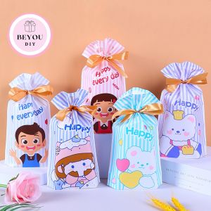 (Set 5) Túi Đựng Quà Có Dây Nơ Buộc Cute Dễ Thương-Túi Bánh Kẹo Sinh NhậtQuà Tặng Học Sinh Tổng Kết
