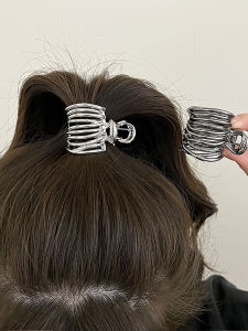 Sweet Cool Girl High Ponytail Grip Female Back Head Anti-Collapse Fixed Gadget K-style Metal Fancy Clip Hair Claw