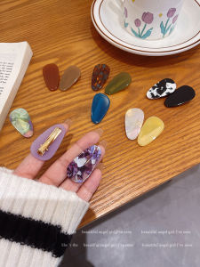 สวยกรดน้ําส้มสายชู Rhinestone Hairpin สําหรับผู้หญิงน่ารัก Duckbill คลิป High-End ด้านข้าง Bangs อุปกรณ์เสริมผมใหม่มาถึง